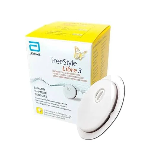 Сенсор FreeStyle Libre 3 — коробка и сенсор