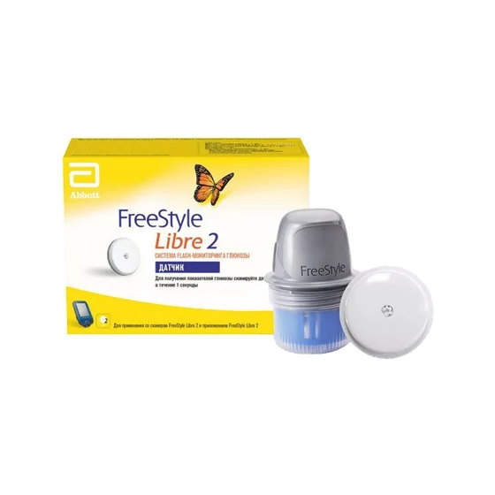 Сенсор FreeStyle Libre 2 RU — коробка и сенсор