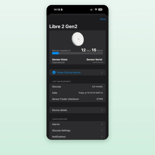 Loop Ultra: FreeStyle Libre 2 RU (Gen2) подключён напрямую, без LibreLink