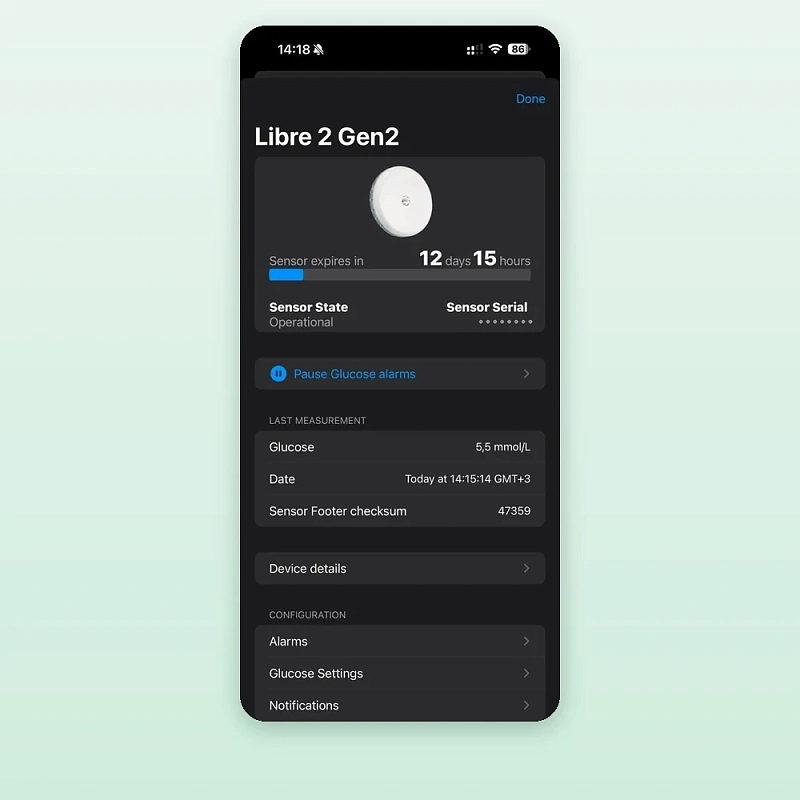 Loop Ultra: FreeStyle Libre 2 RU (Gen2) подключён напрямую, без LibreLink